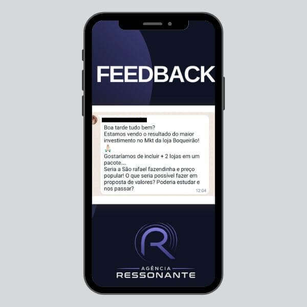 Feedback Cliente - Agência Ressonante Revenda de Gás